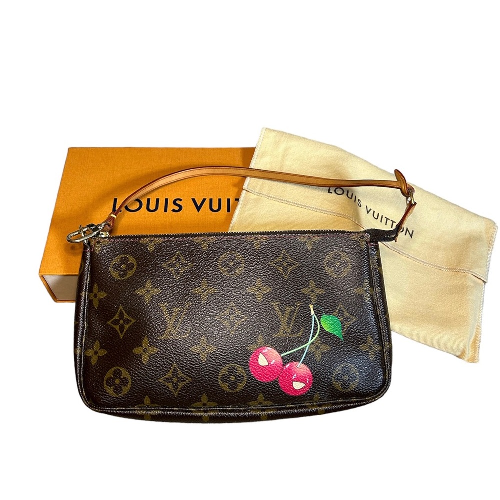 Limited Edition Louis Vuitton Monogram Cerises Pochette in Pristine Condition